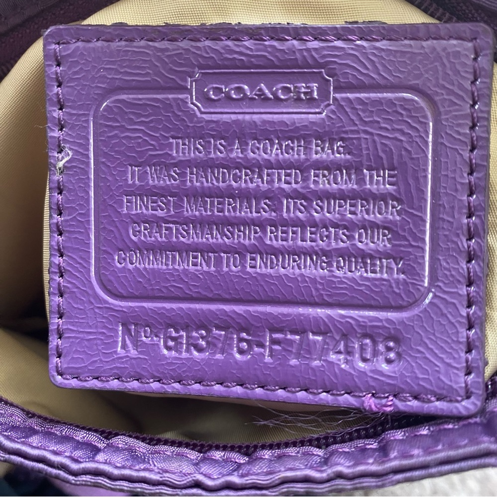 Coach Purple Signature Crossbody Bag - Picture 6 of 7